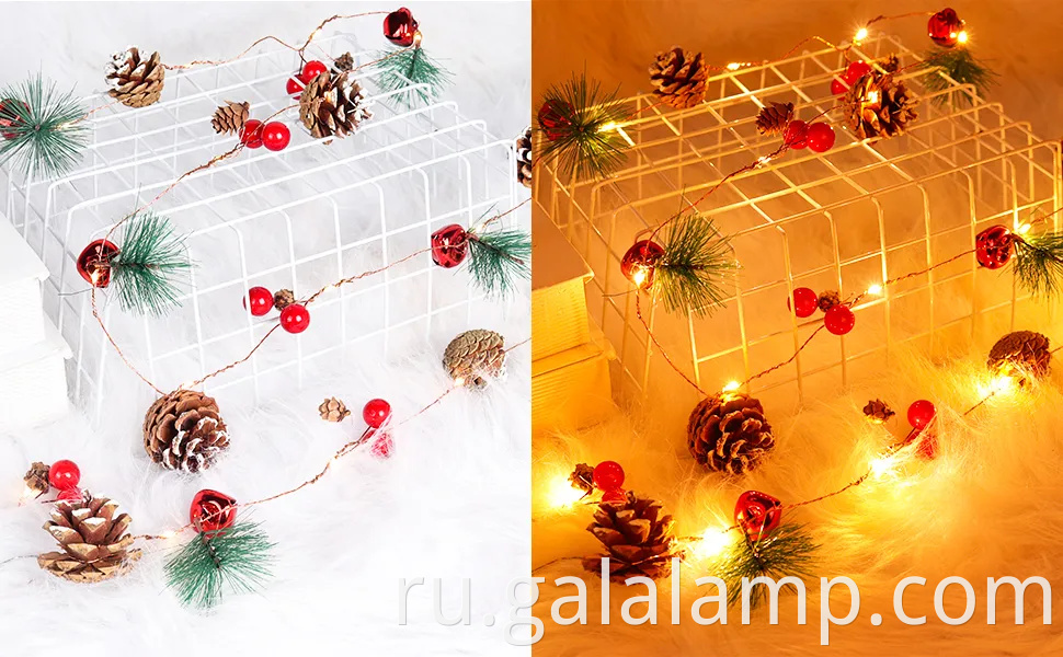 Очаровательный сосновый конус светодиодные сказочные огни для праздничного декора